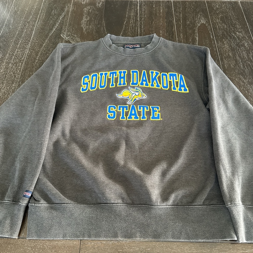 Jansport Gray South Dakota State Men's Crewneck Sweater